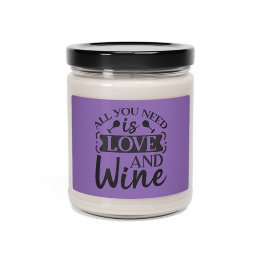 All you need is Love and Wine Scented Soy Candle, 9oz