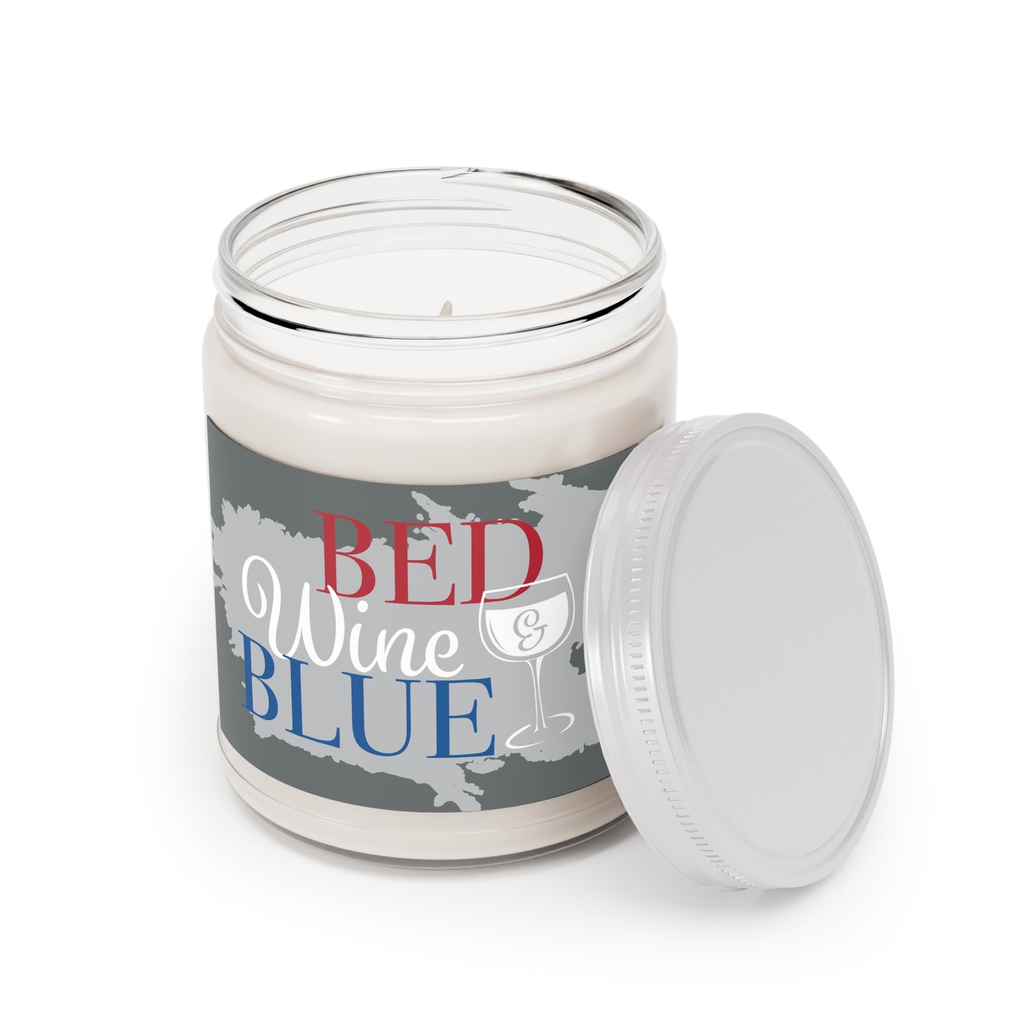 Patriotic Bed, Wine, Blue Scented Candles, 9oz