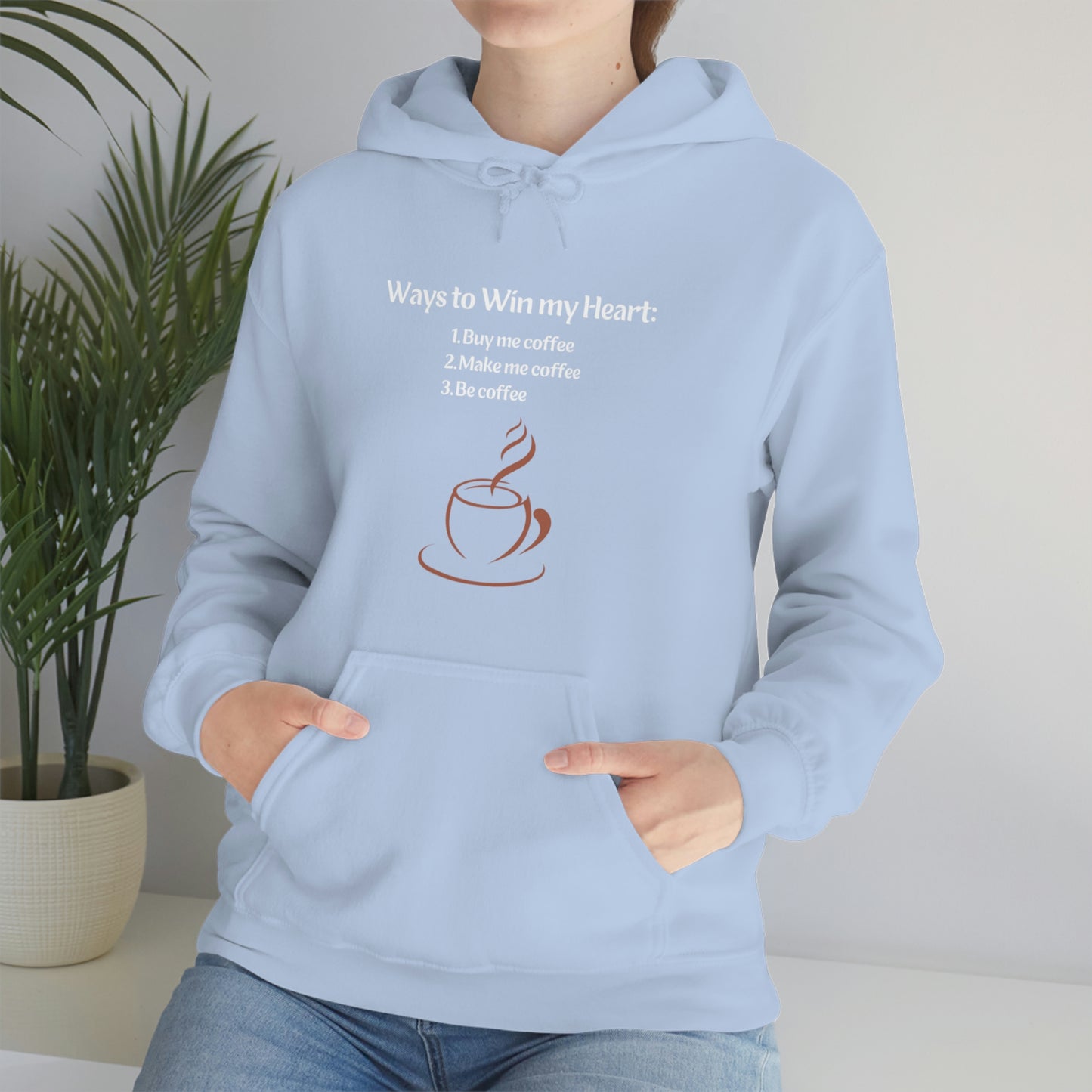 Way to my heart= Coffee Edition Heavy Blend™ Hooded Sweatshirt