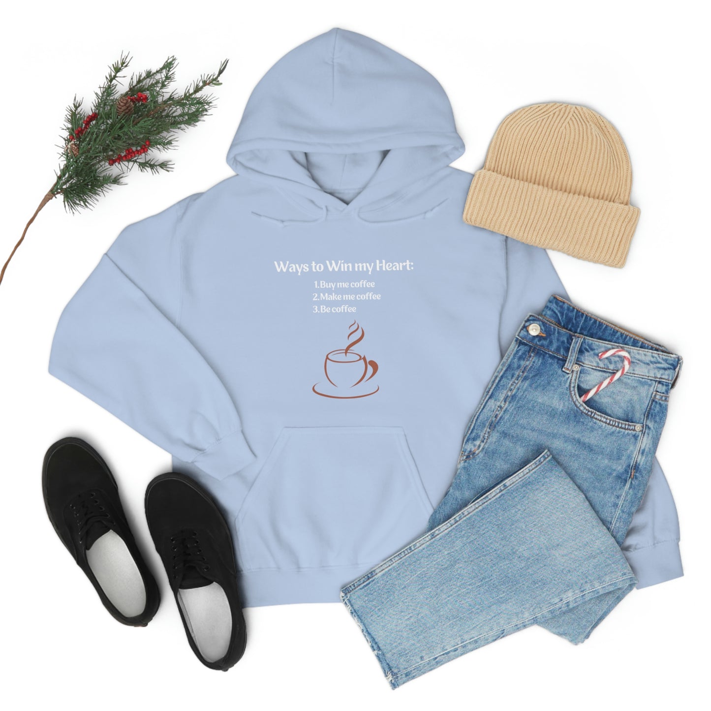 Way to my heart= Coffee Edition Heavy Blend™ Hooded Sweatshirt