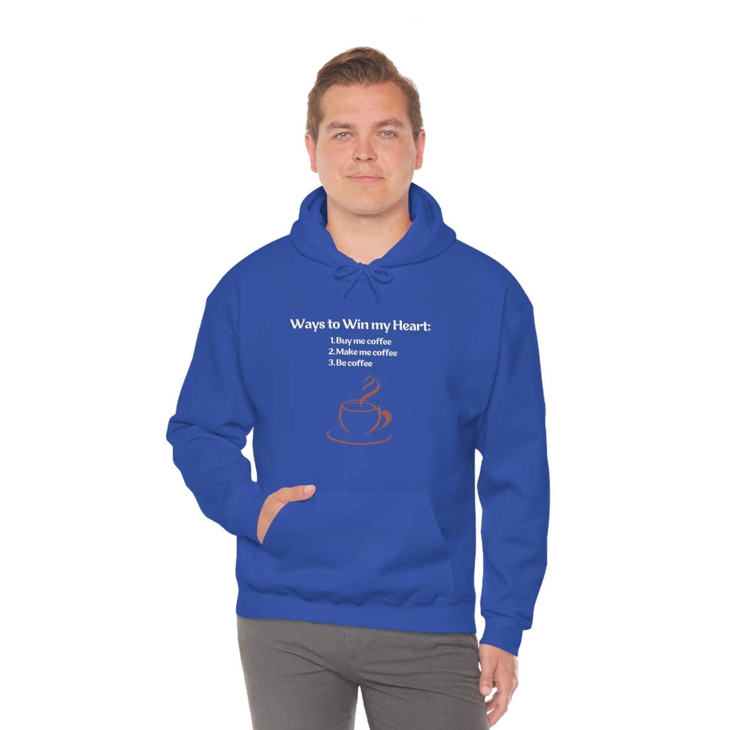 Way to my heart= Coffee Edition Heavy Blend™ Hooded Sweatshirt