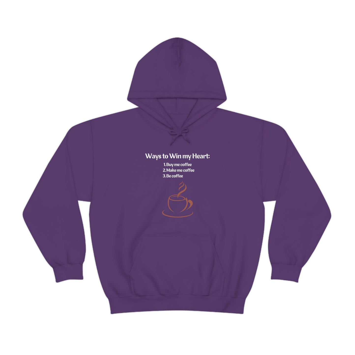 Way to my heart= Coffee Edition Heavy Blend™ Hooded Sweatshirt