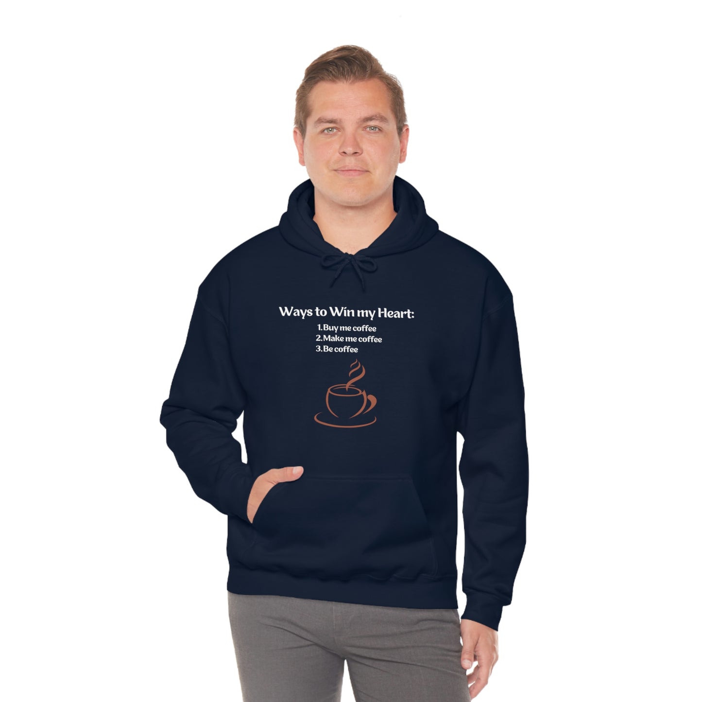Way to my heart= Coffee Edition Heavy Blend™ Hooded Sweatshirt