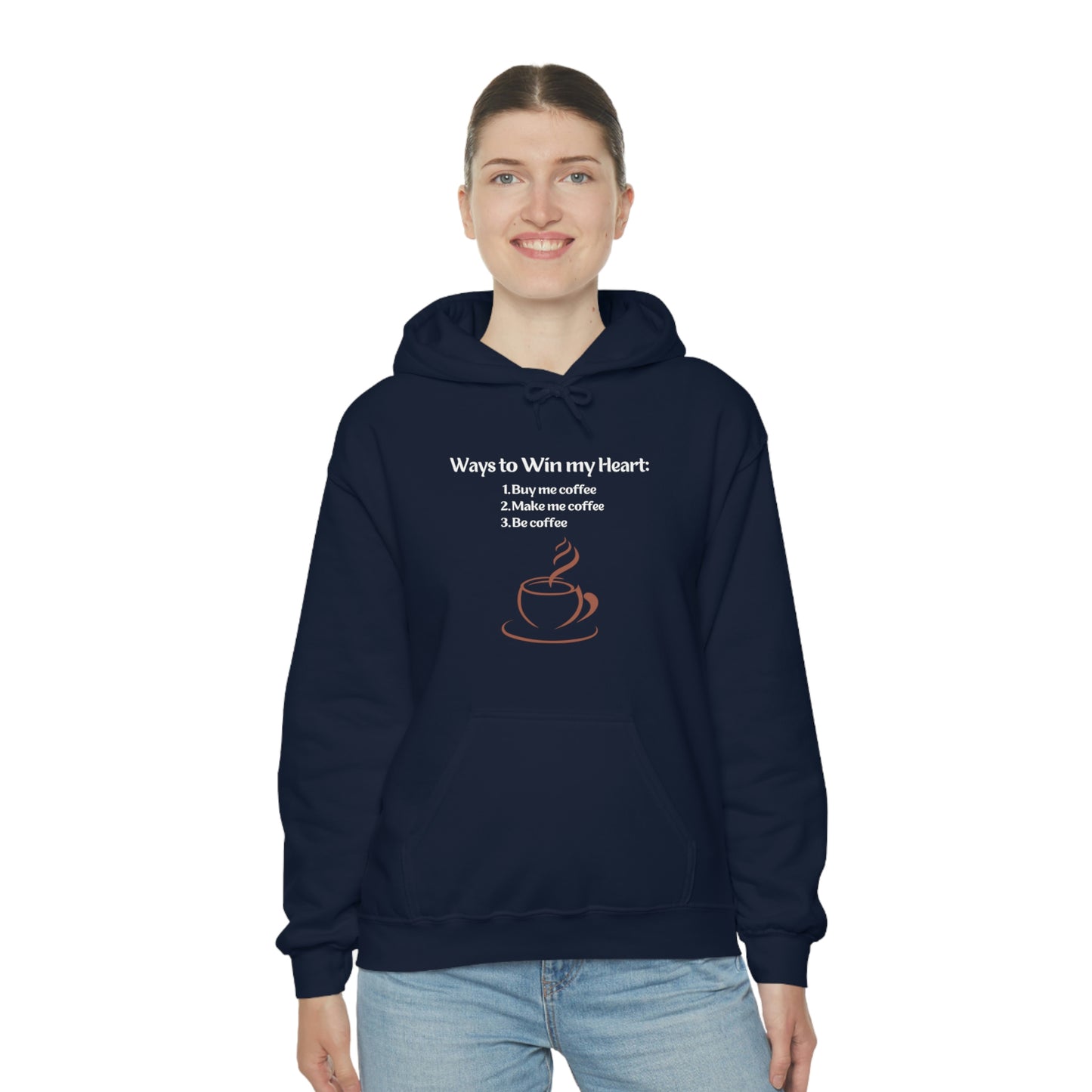 Way to my heart= Coffee Edition Heavy Blend™ Hooded Sweatshirt