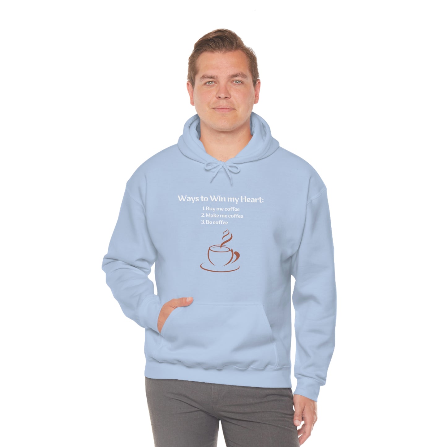 Way to my heart= Coffee Edition Heavy Blend™ Hooded Sweatshirt