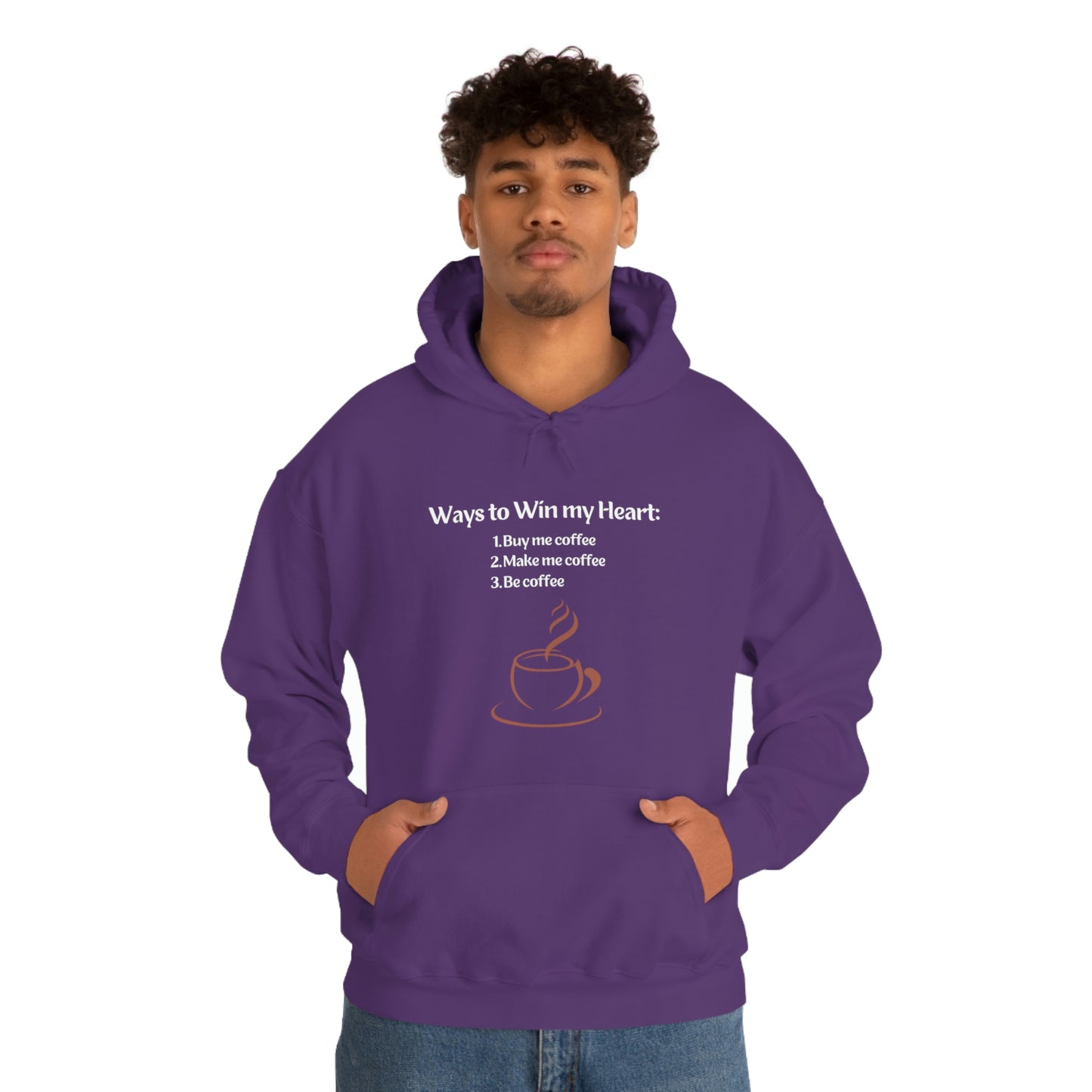 Way to my heart= Coffee Edition Heavy Blend™ Hooded Sweatshirt