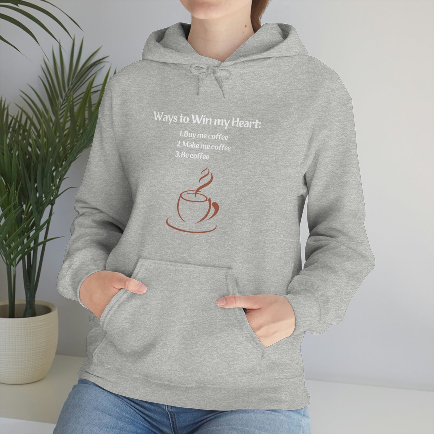 Way to my heart= Coffee Edition Heavy Blend™ Hooded Sweatshirt