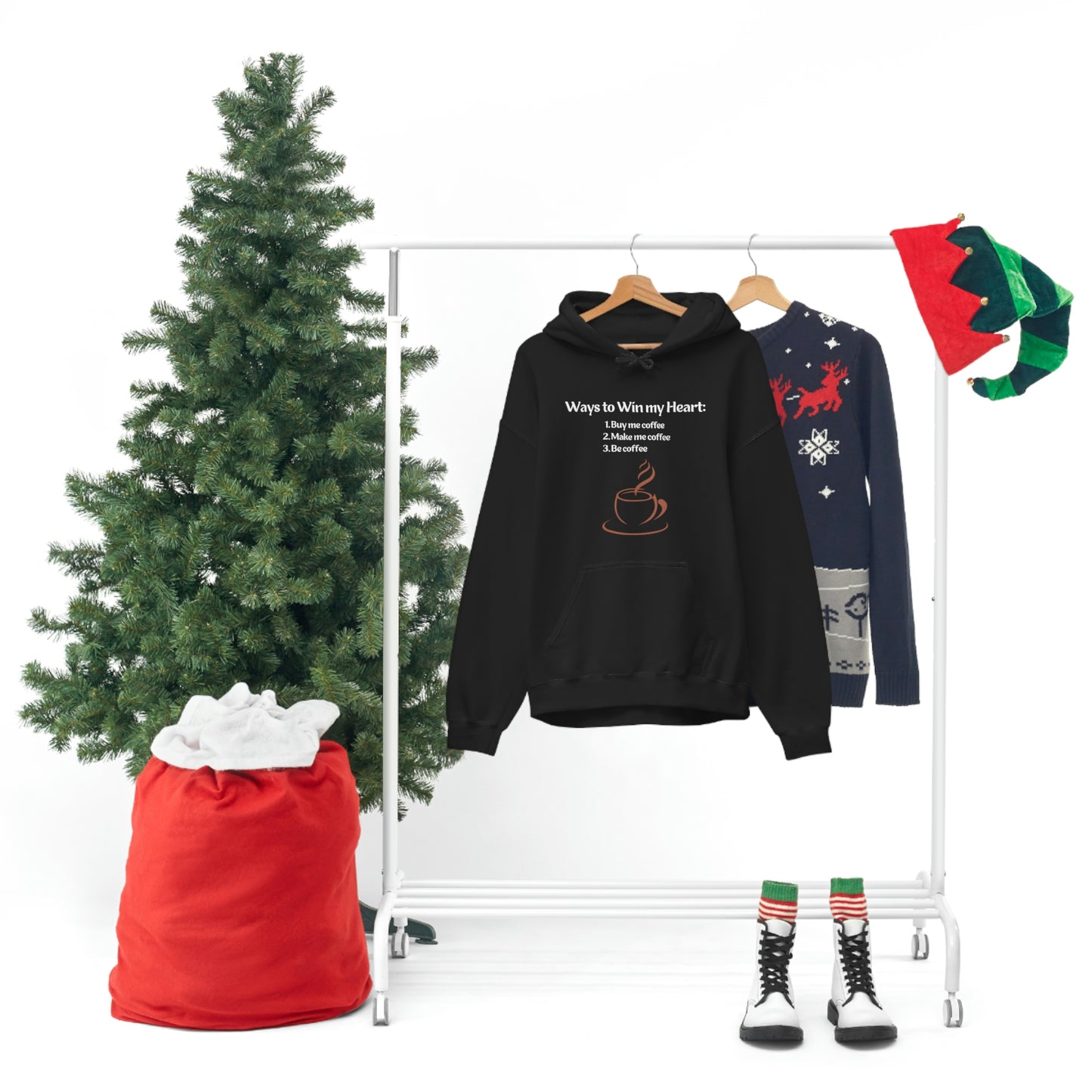 Way to my heart= Coffee Edition Heavy Blend™ Hooded Sweatshirt