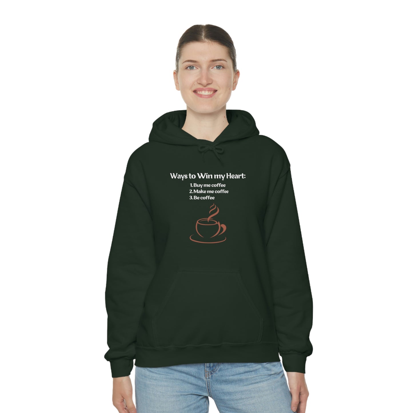 Way to my heart= Coffee Edition Heavy Blend™ Hooded Sweatshirt
