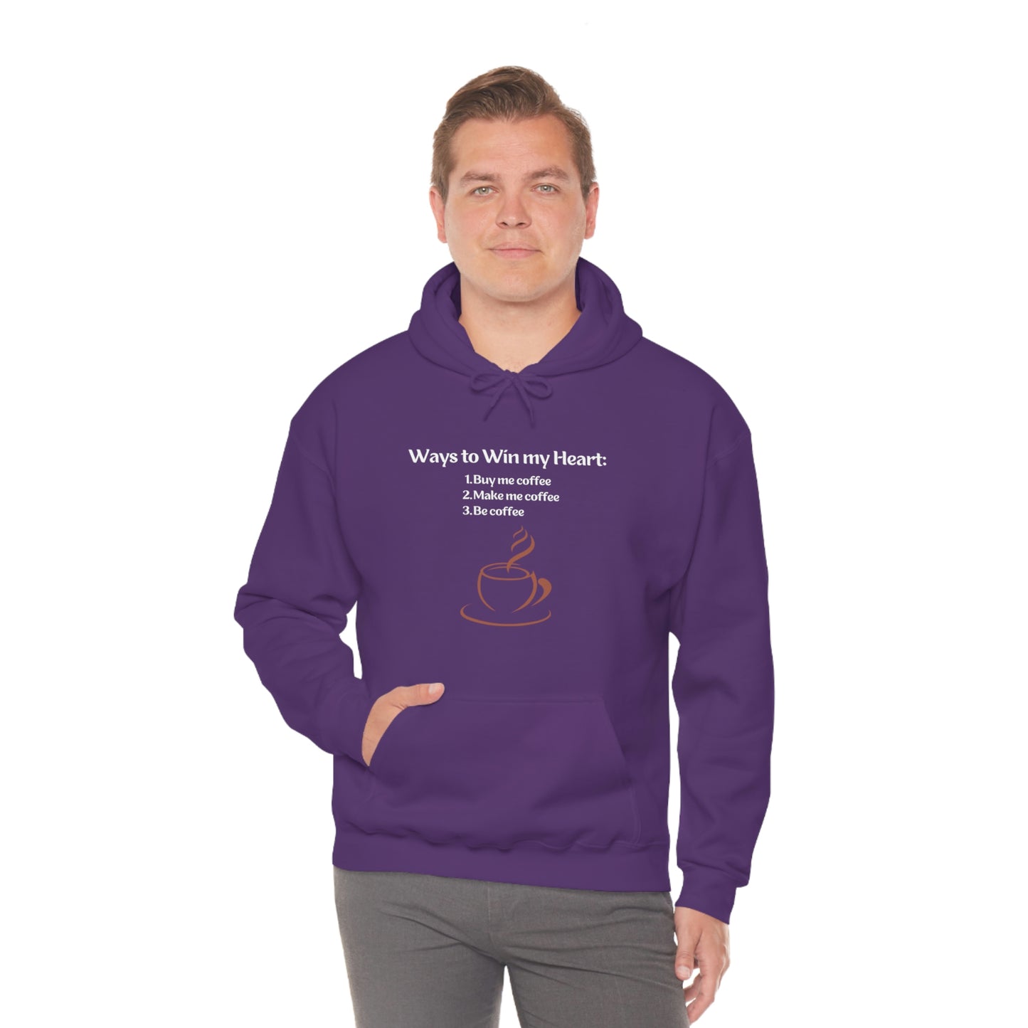 Way to my heart= Coffee Edition Heavy Blend™ Hooded Sweatshirt