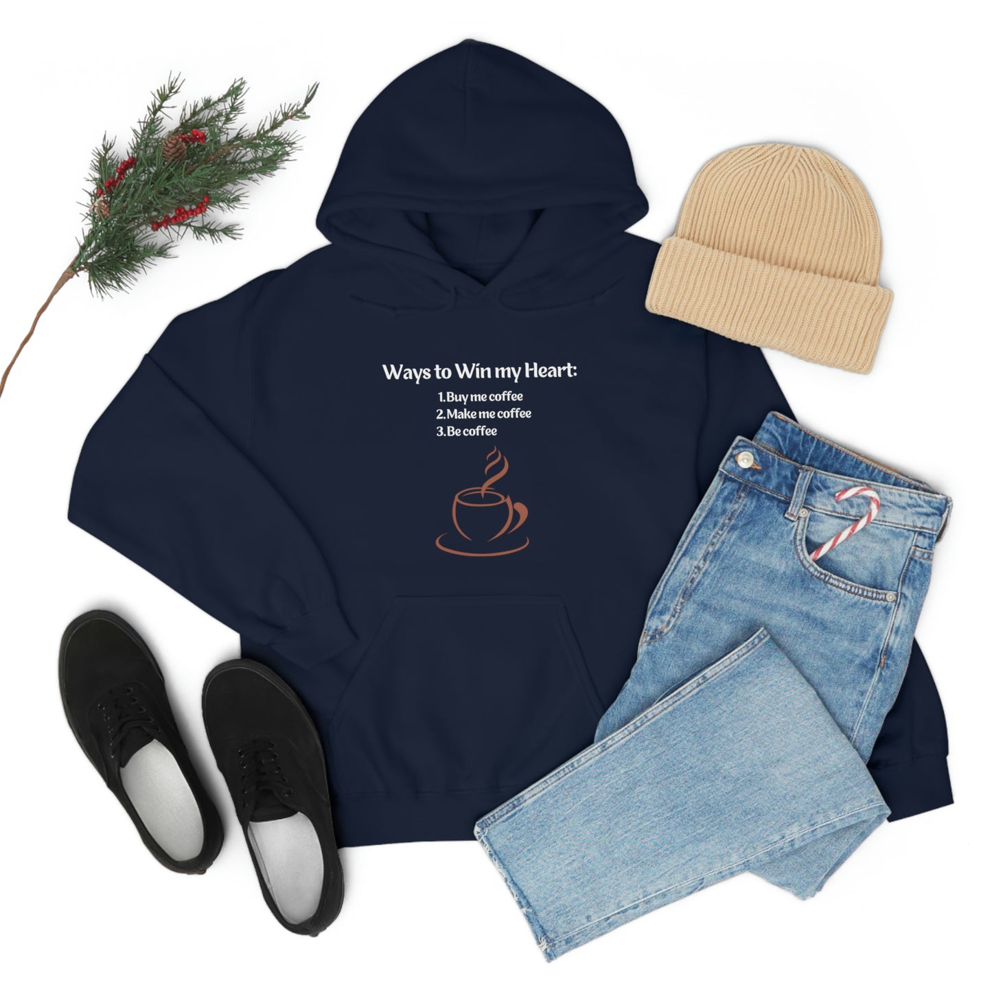 Way to my heart= Coffee Edition Heavy Blend™ Hooded Sweatshirt