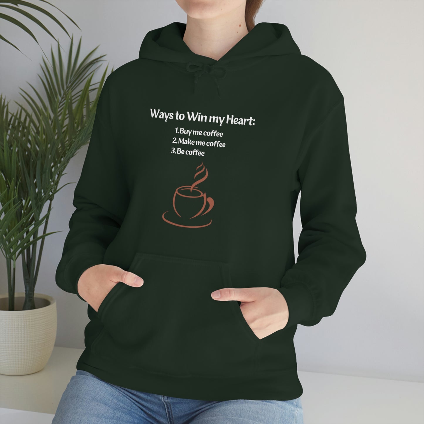 Way to my heart= Coffee Edition Heavy Blend™ Hooded Sweatshirt