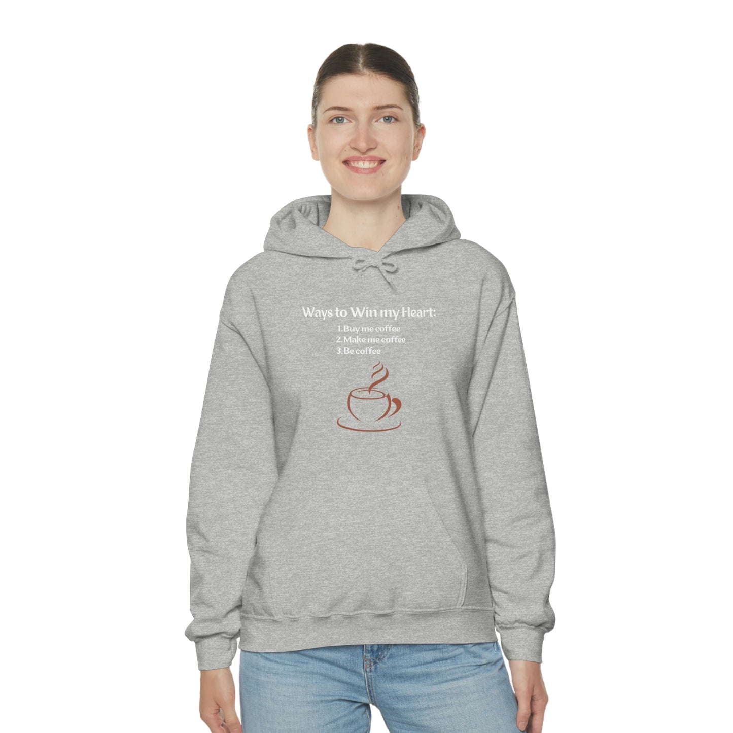 Way to my heart= Coffee Edition Heavy Blend™ Hooded Sweatshirt