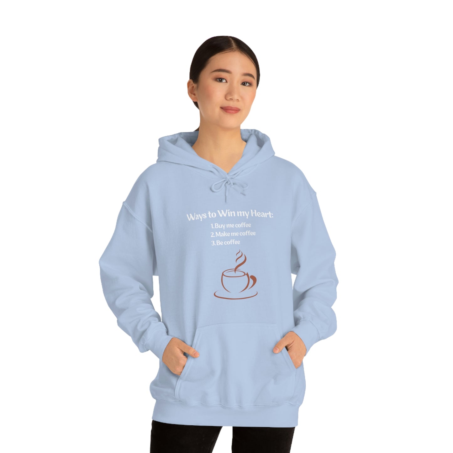 Way to my heart= Coffee Edition Heavy Blend™ Hooded Sweatshirt