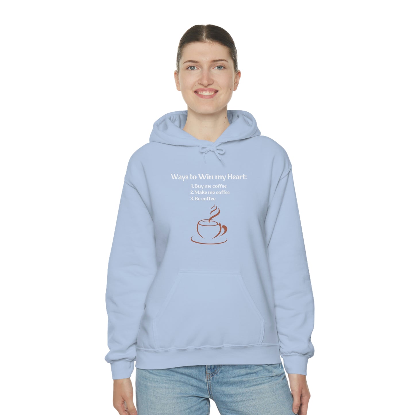 Way to my heart= Coffee Edition Heavy Blend™ Hooded Sweatshirt