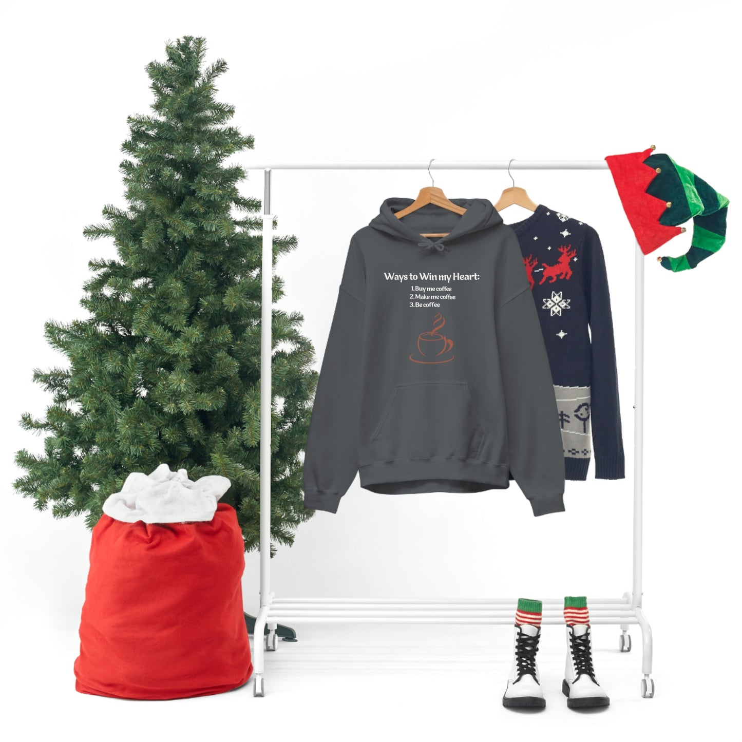 Way to my heart= Coffee Edition Heavy Blend™ Hooded Sweatshirt