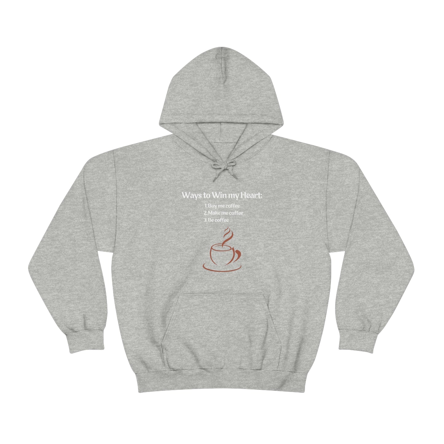 Way to my heart= Coffee Edition Heavy Blend™ Hooded Sweatshirt