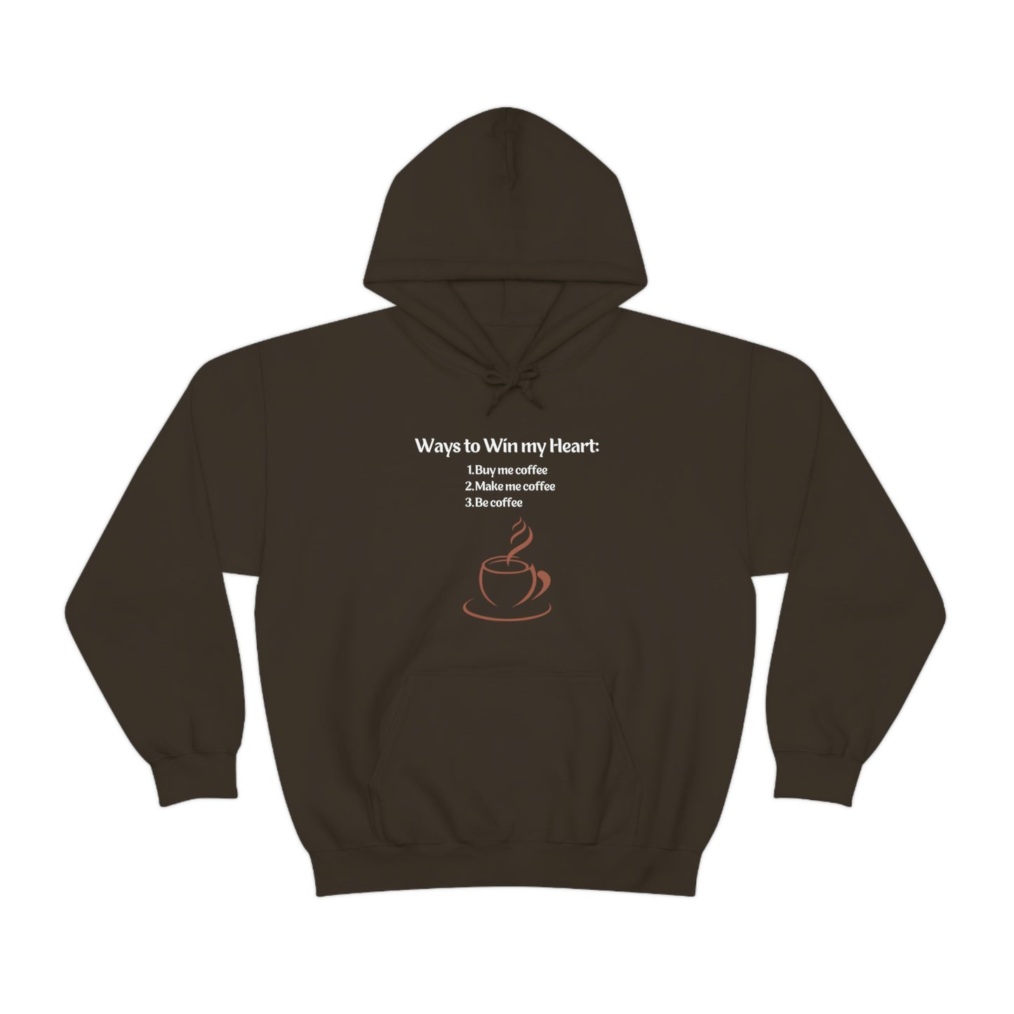 Way to my heart= Coffee Edition Heavy Blend™ Hooded Sweatshirt