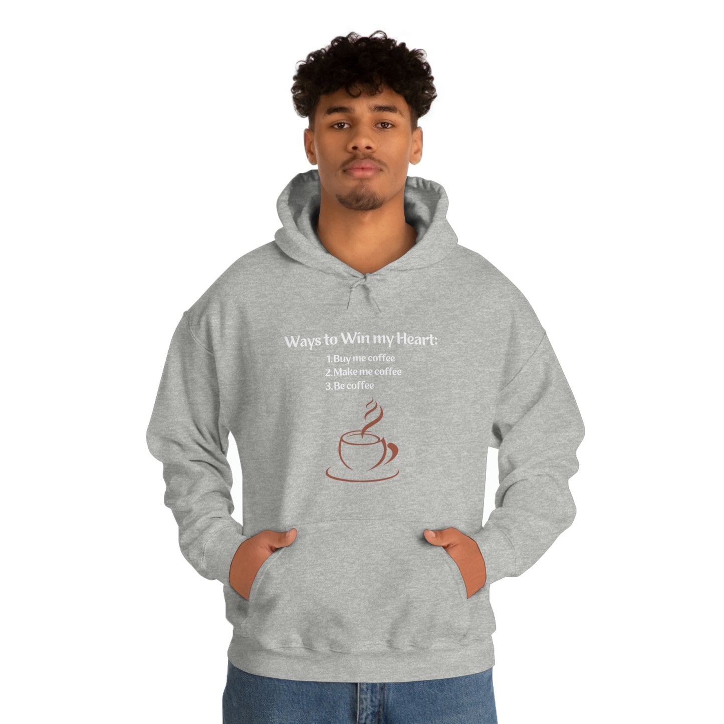 Way to my heart= Coffee Edition Heavy Blend™ Hooded Sweatshirt