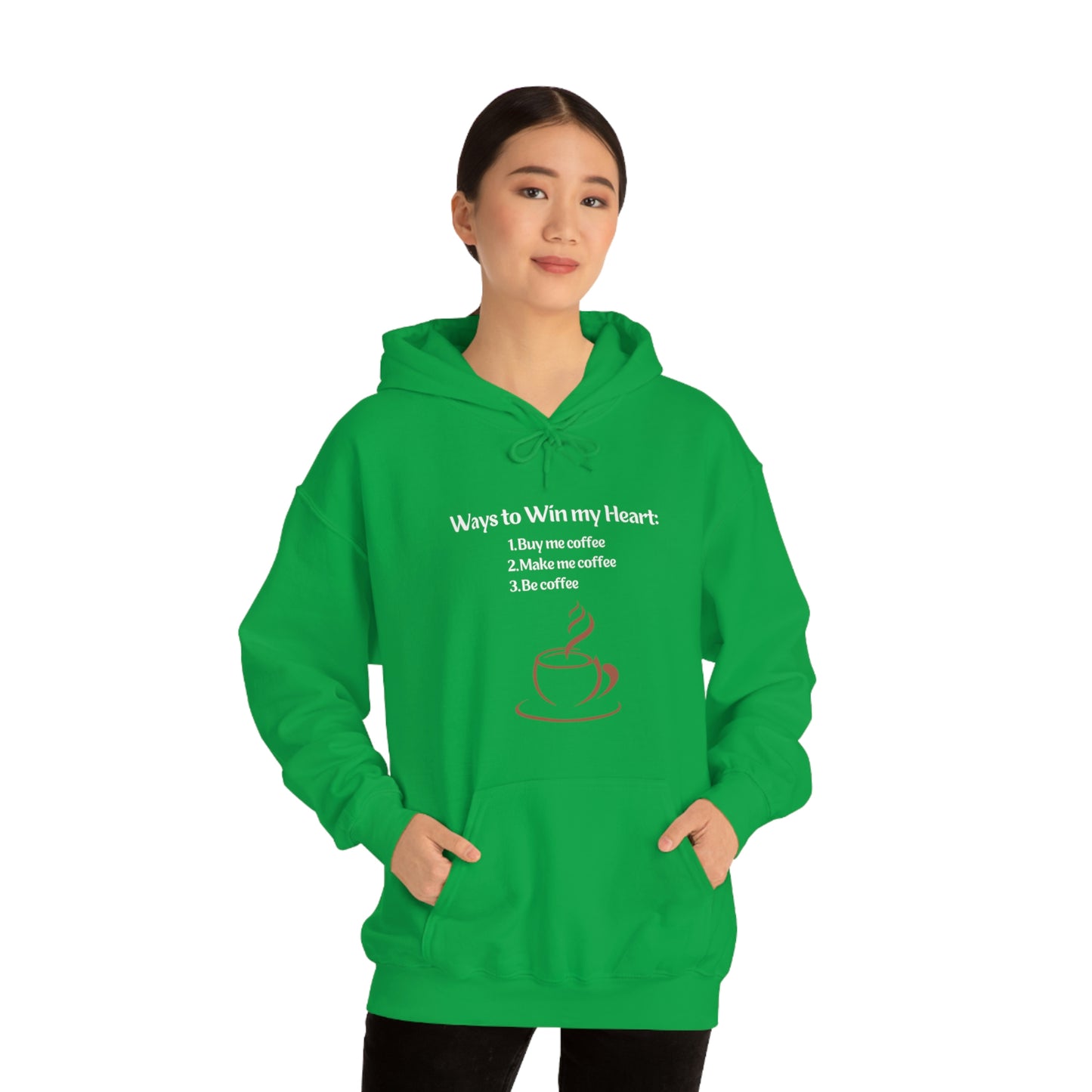 Way to my heart= Coffee Edition Heavy Blend™ Hooded Sweatshirt