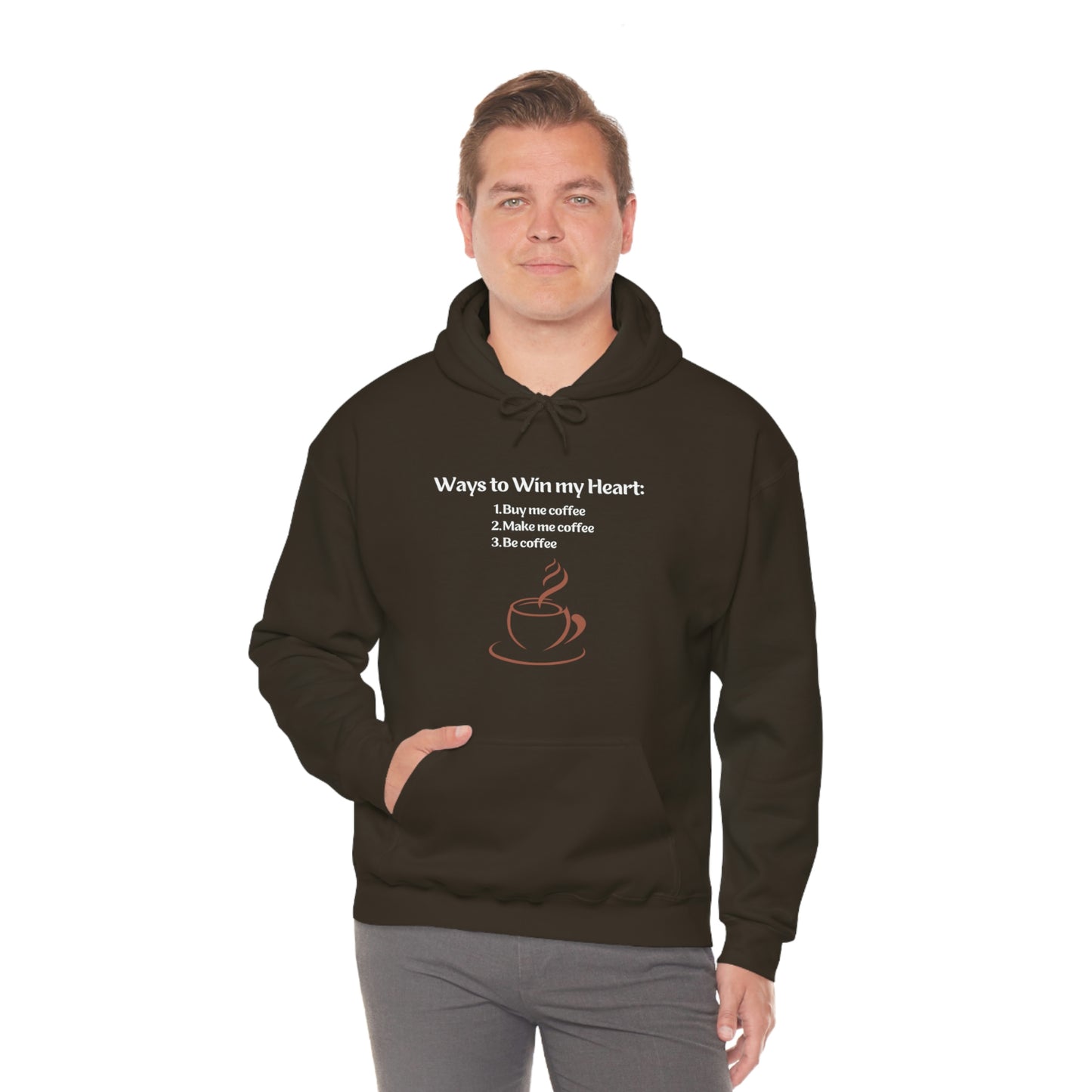 Way to my heart= Coffee Edition Heavy Blend™ Hooded Sweatshirt