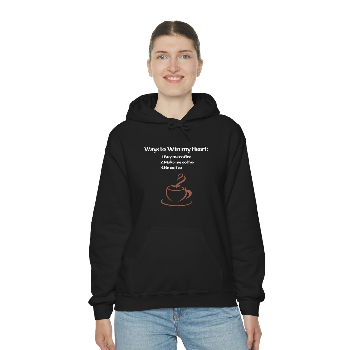 Way to my heart= Coffee Edition Heavy Blend™ Hooded Sweatshirt