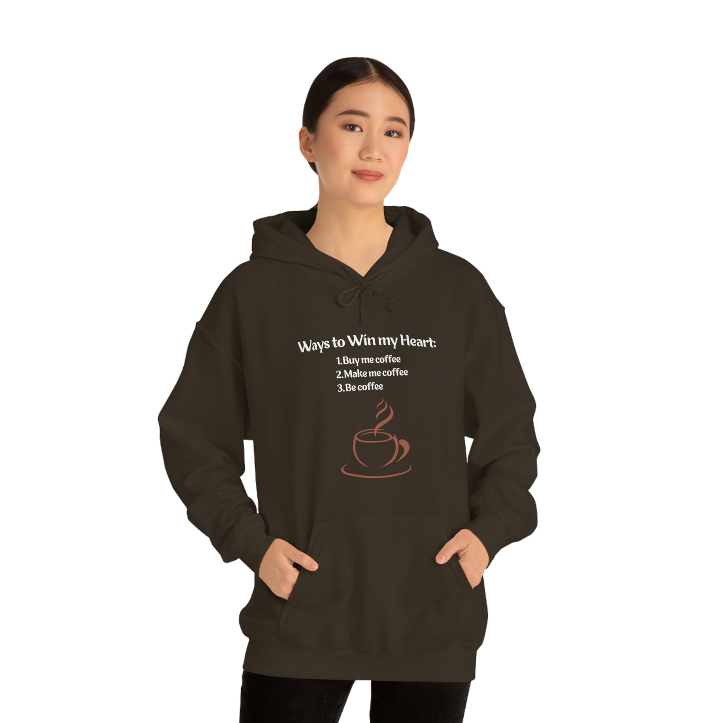 Way to my heart= Coffee Edition Heavy Blend™ Hooded Sweatshirt