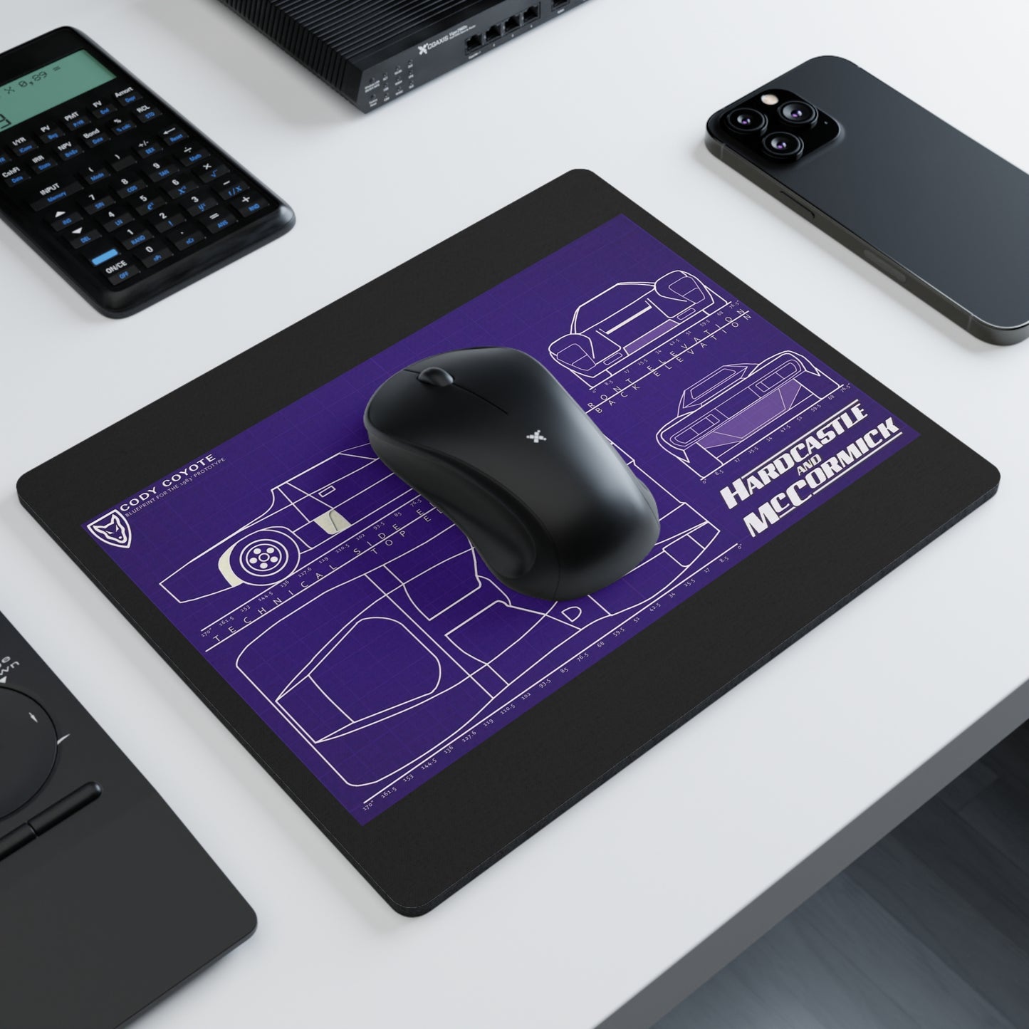 Coyote X Blue Print Rectangular Mouse Pad