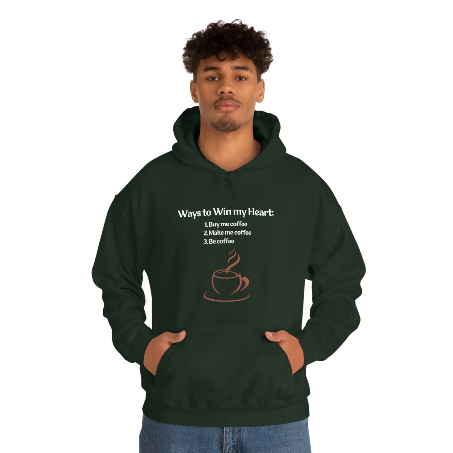 Way to my heart= Coffee Edition Heavy Blend™ Hooded Sweatshirt