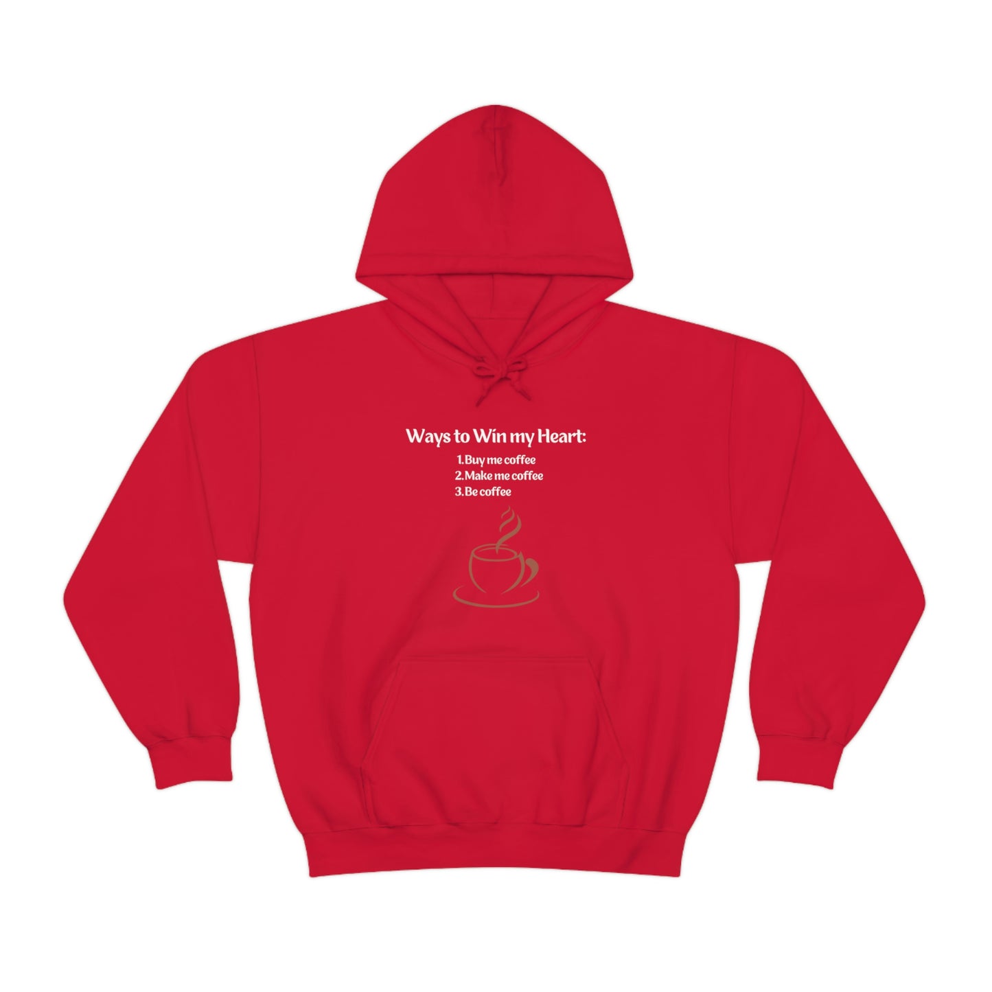 Way to my heart= Coffee Edition Heavy Blend™ Hooded Sweatshirt