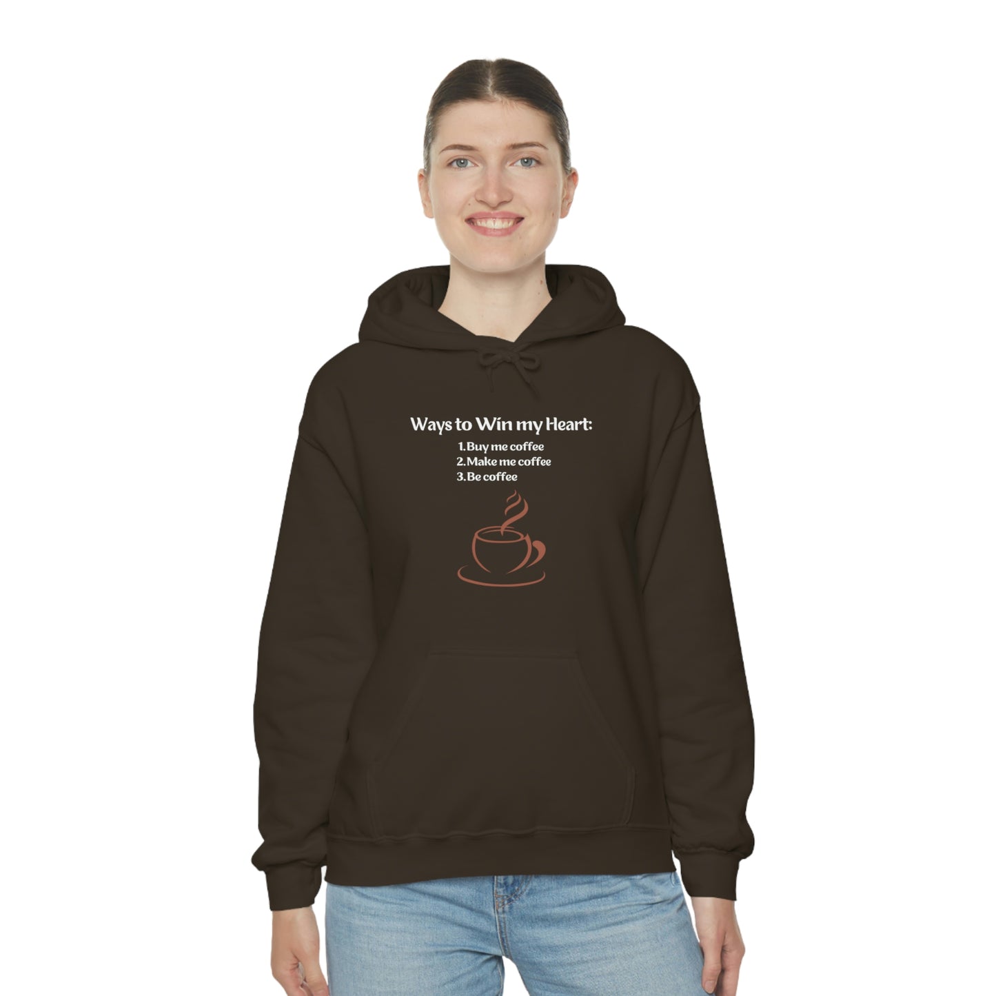 Way to my heart= Coffee Edition Heavy Blend™ Hooded Sweatshirt