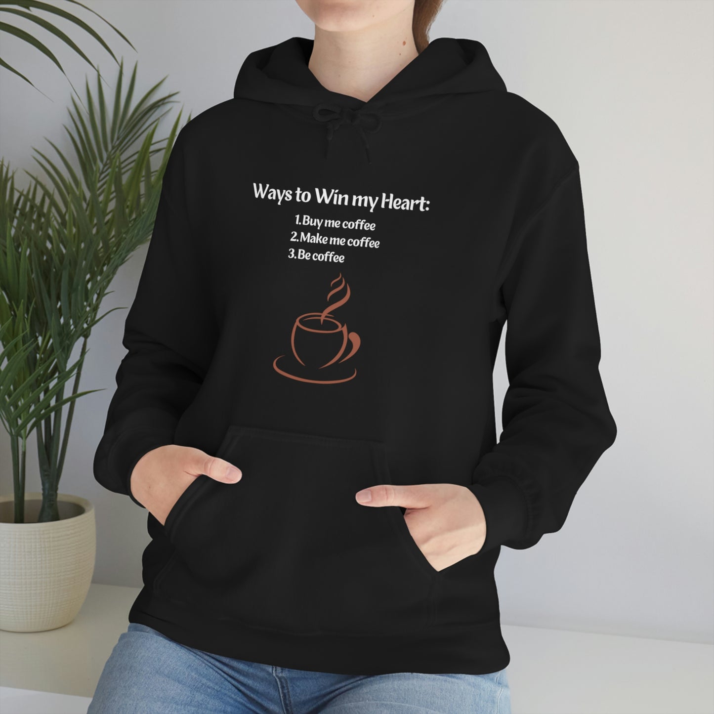 Way to my heart= Coffee Edition Heavy Blend™ Hooded Sweatshirt