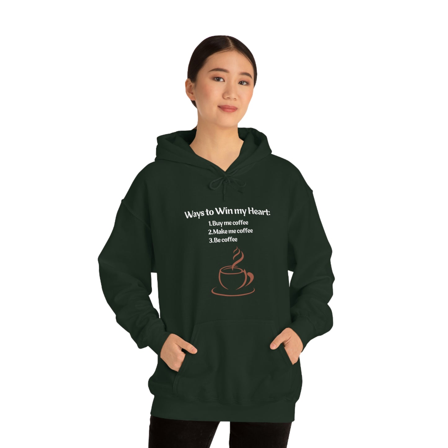 Way to my heart= Coffee Edition Heavy Blend™ Hooded Sweatshirt