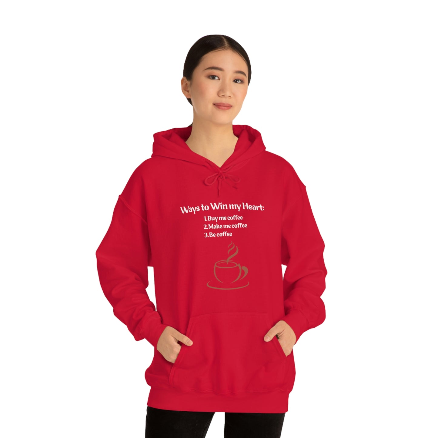 Way to my heart= Coffee Edition Heavy Blend™ Hooded Sweatshirt