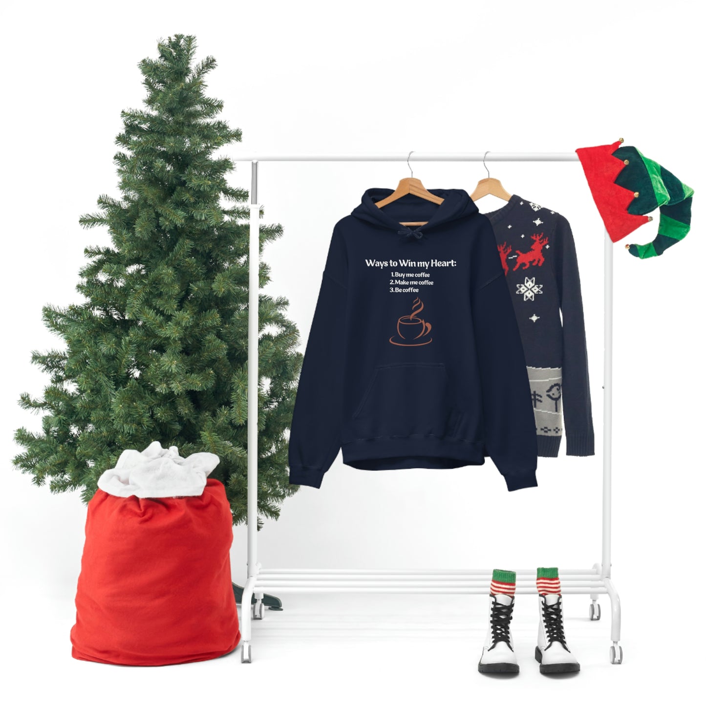 Way to my heart= Coffee Edition Heavy Blend™ Hooded Sweatshirt