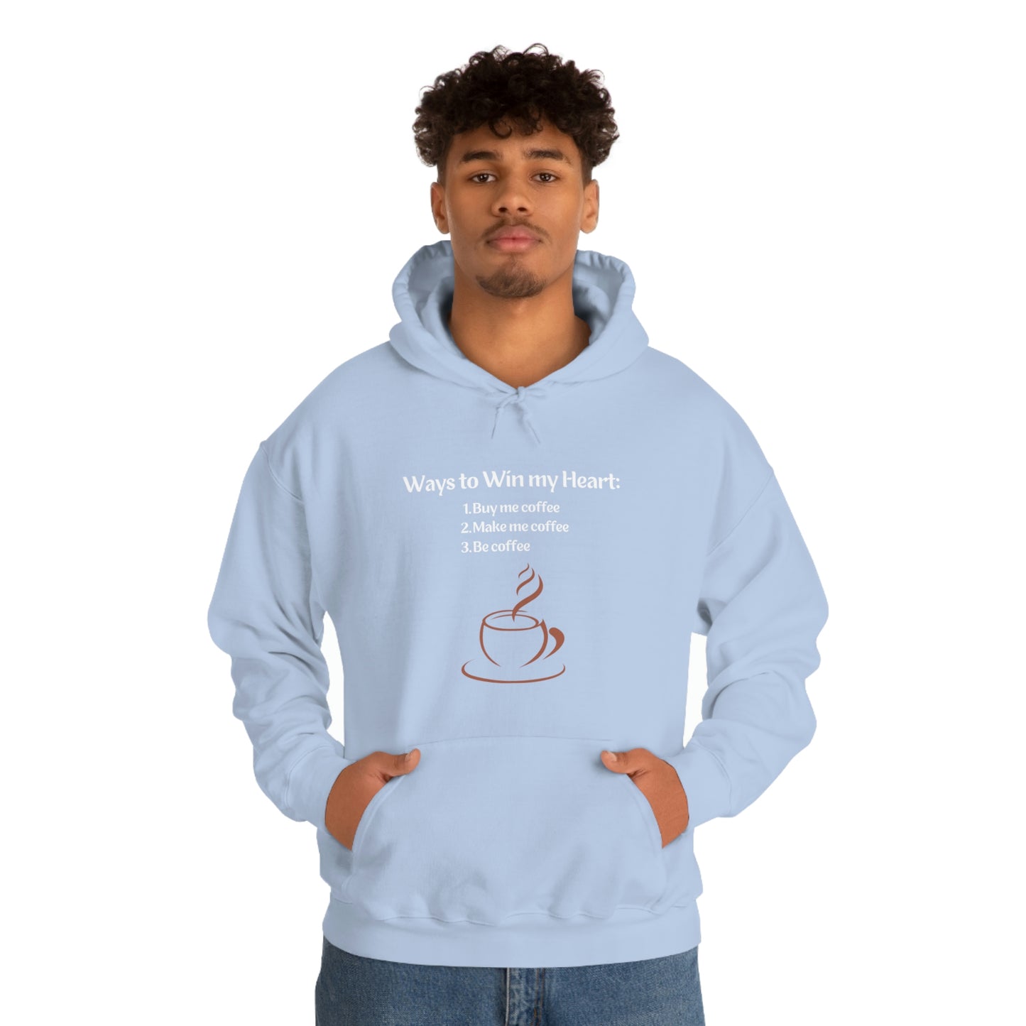 Way to my heart= Coffee Edition Heavy Blend™ Hooded Sweatshirt