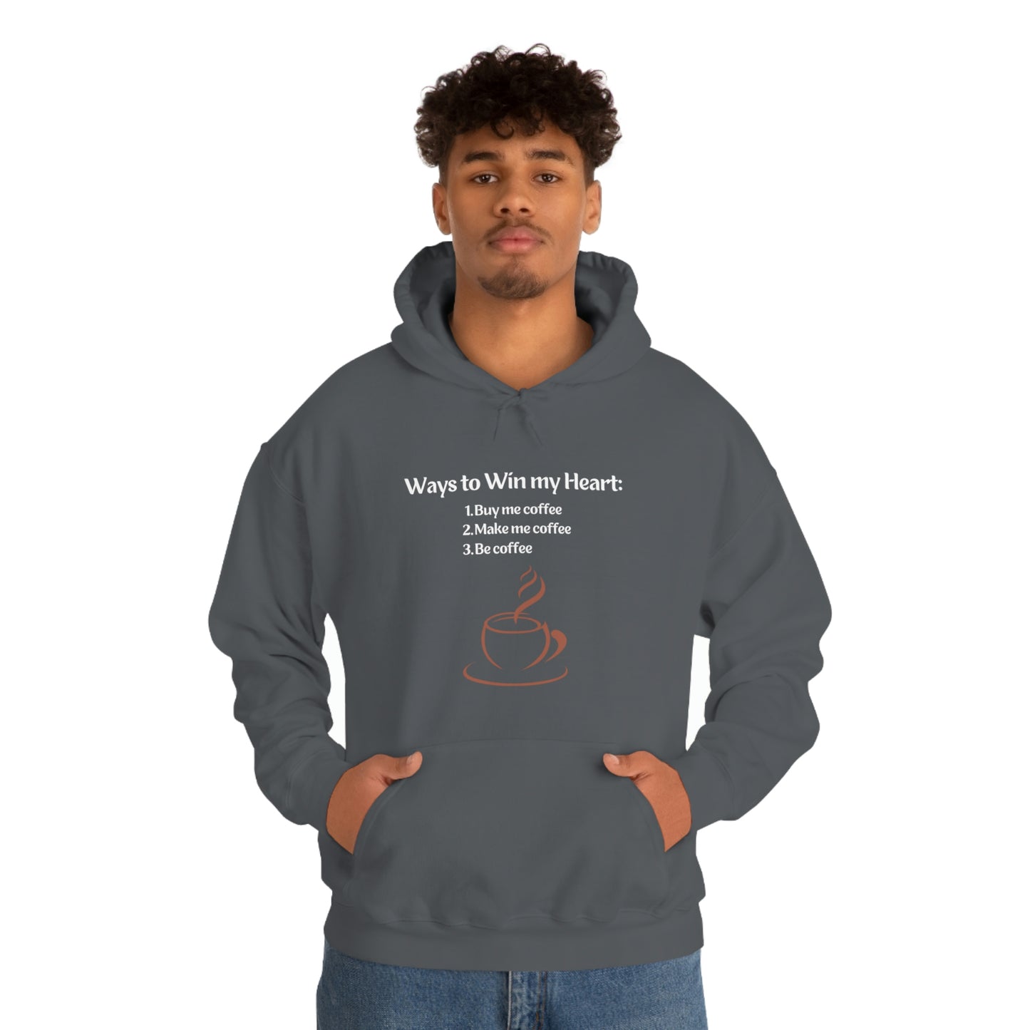 Way to my heart= Coffee Edition Heavy Blend™ Hooded Sweatshirt