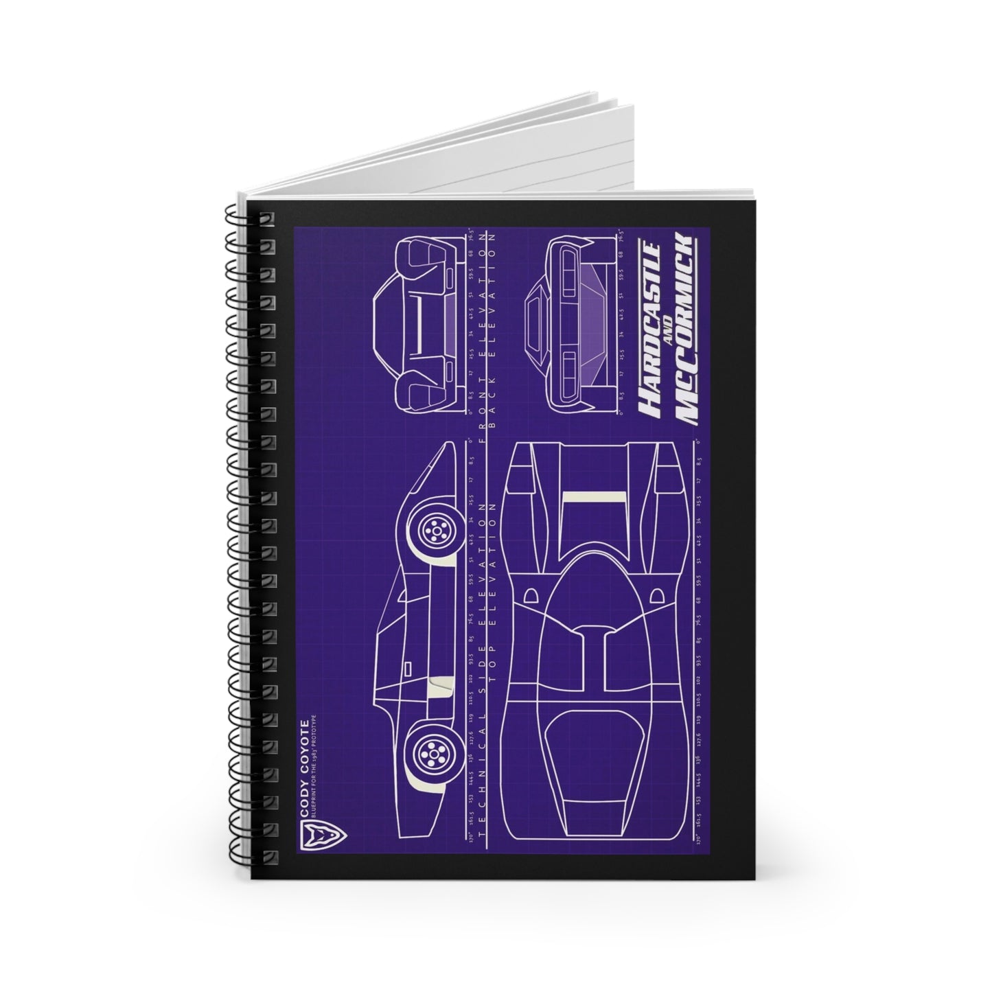 Coyote X Blue Print Spiral Notebook - Ruled Line