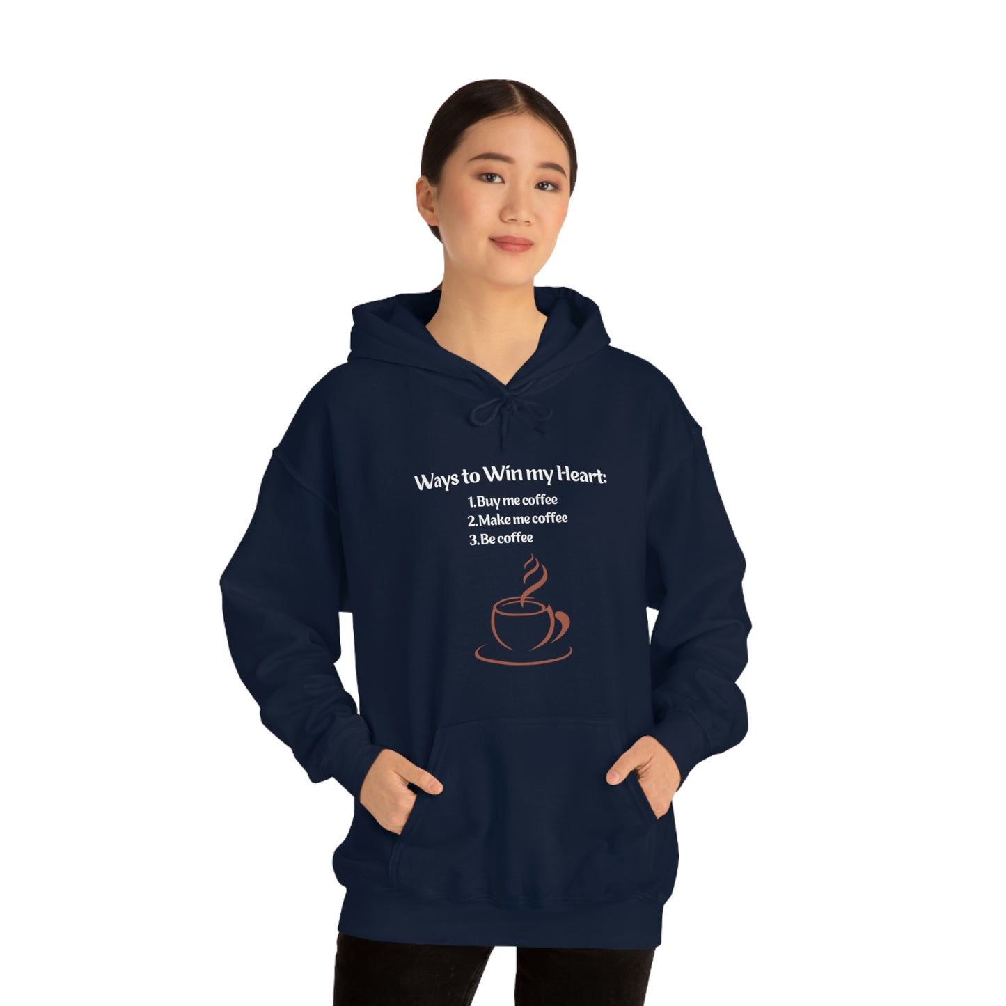 Way to my heart= Coffee Edition Heavy Blend™ Hooded Sweatshirt