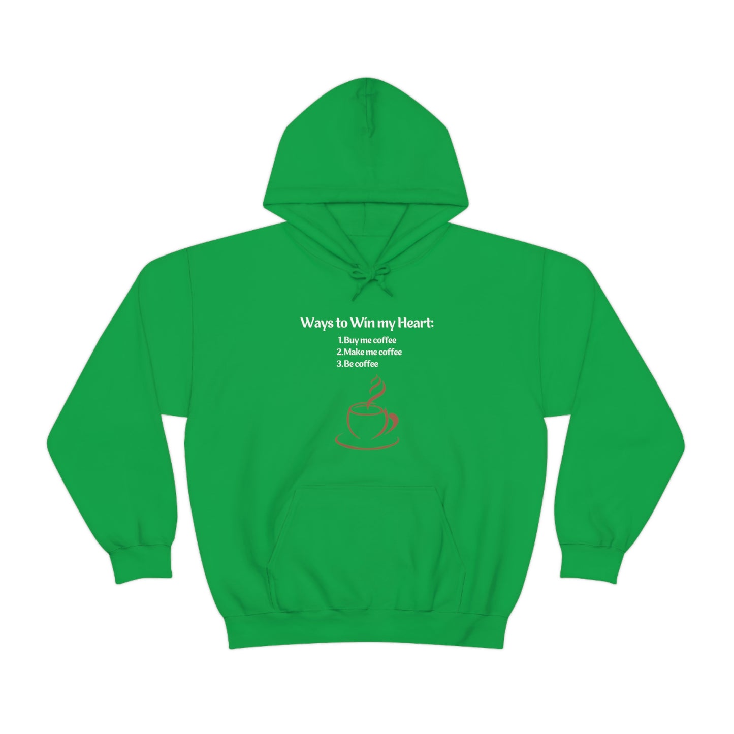 Way to my heart= Coffee Edition Heavy Blend™ Hooded Sweatshirt