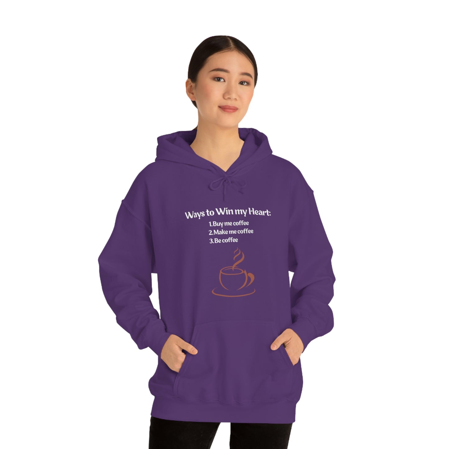 Way to my heart= Coffee Edition Heavy Blend™ Hooded Sweatshirt