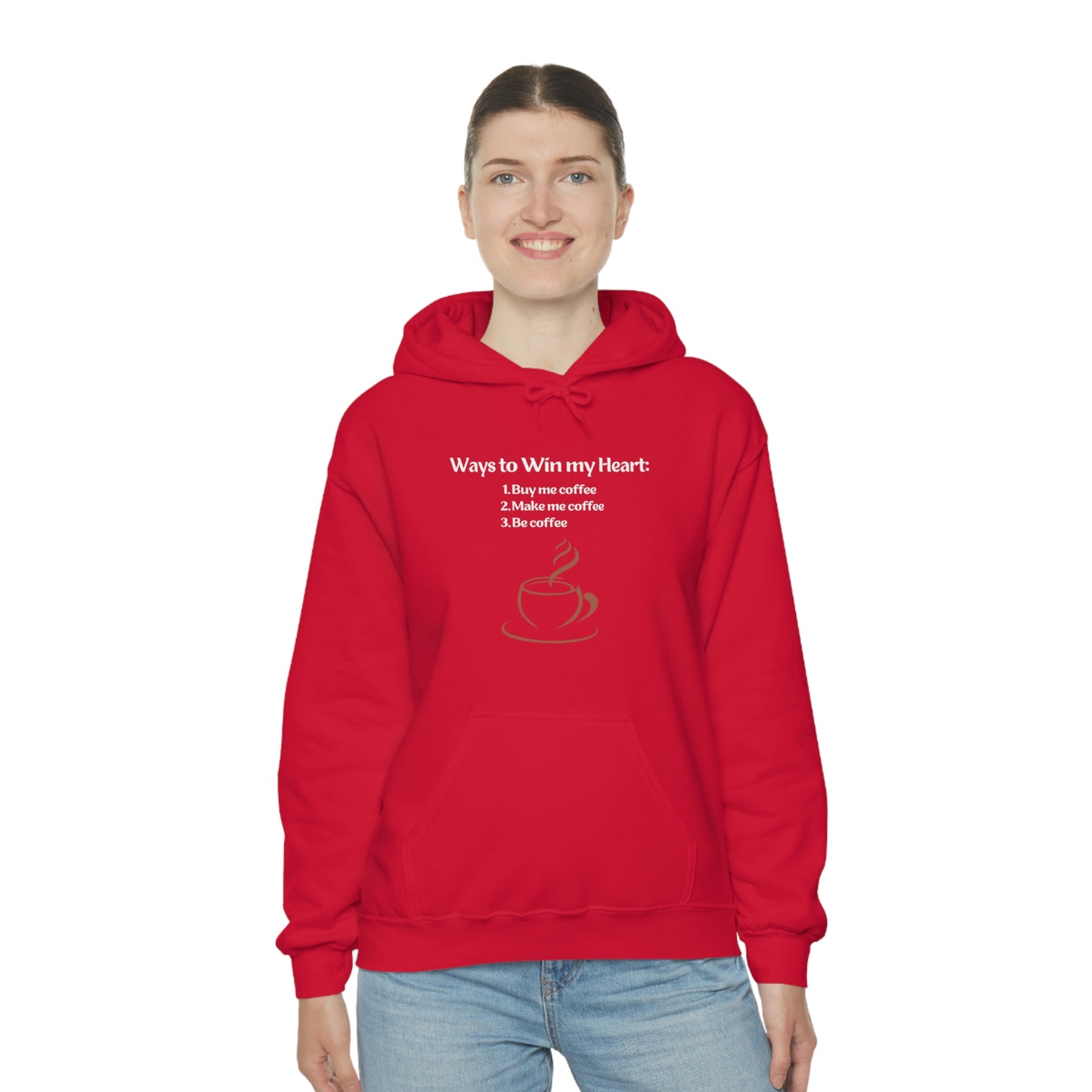 Way to my heart= Coffee Edition Heavy Blend™ Hooded Sweatshirt
