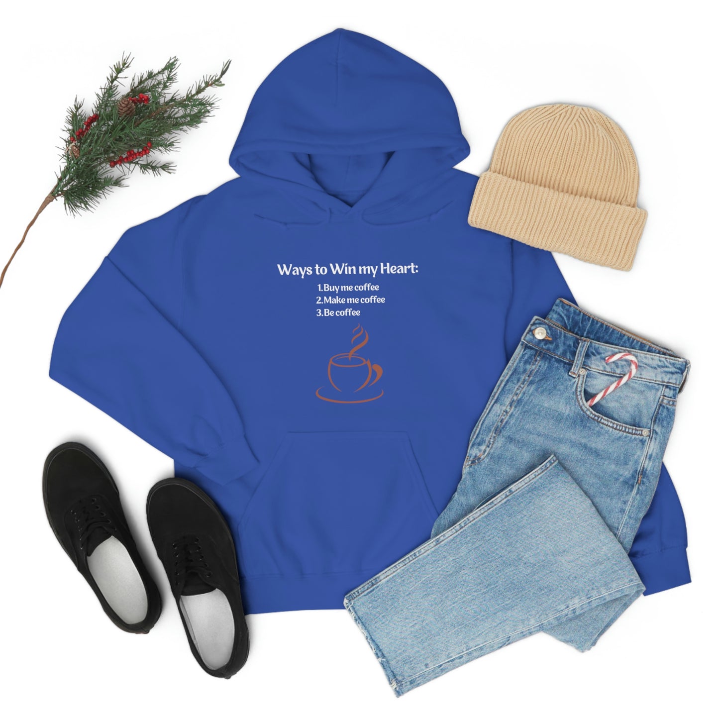 Way to my heart= Coffee Edition Heavy Blend™ Hooded Sweatshirt