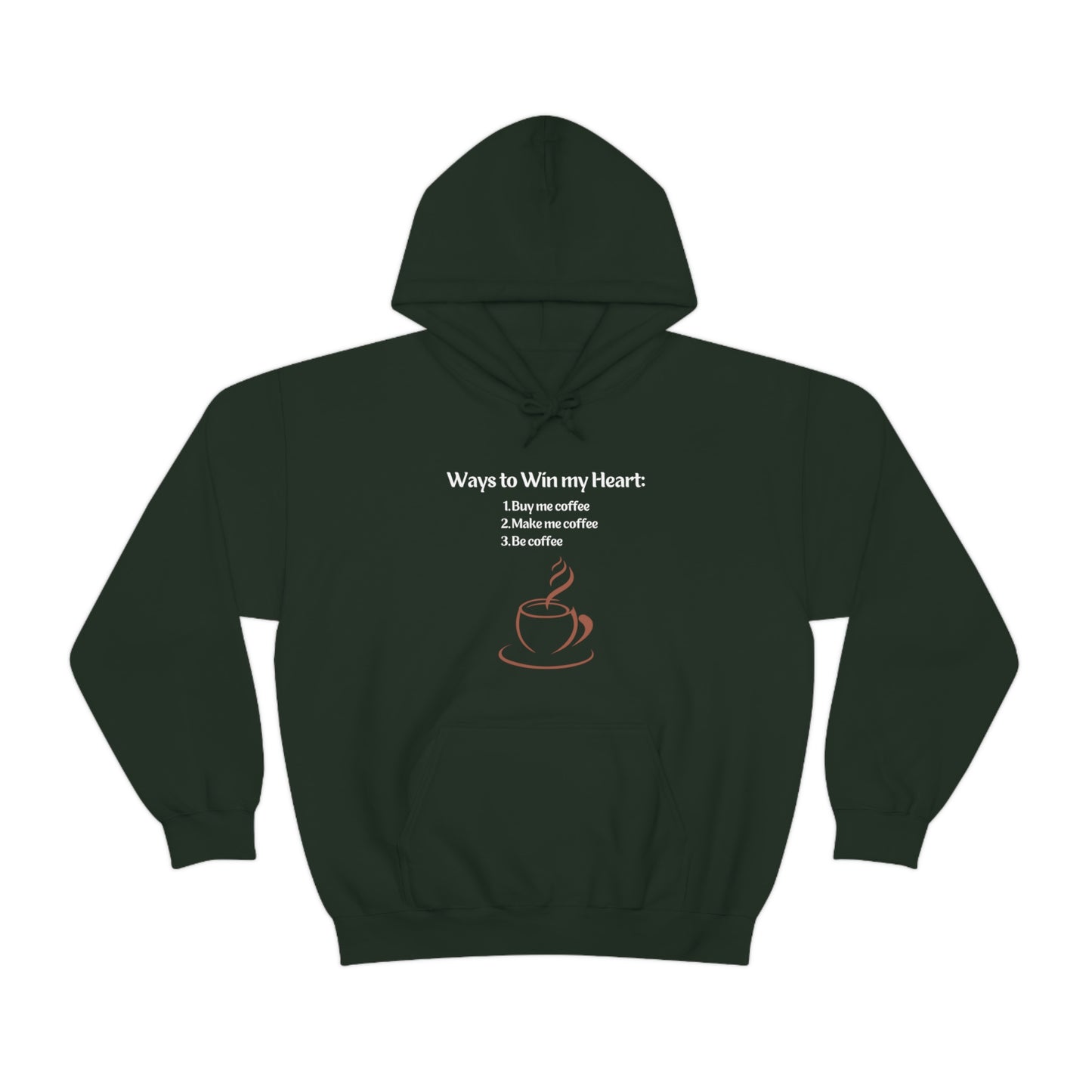 Way to my heart= Coffee Edition Heavy Blend™ Hooded Sweatshirt