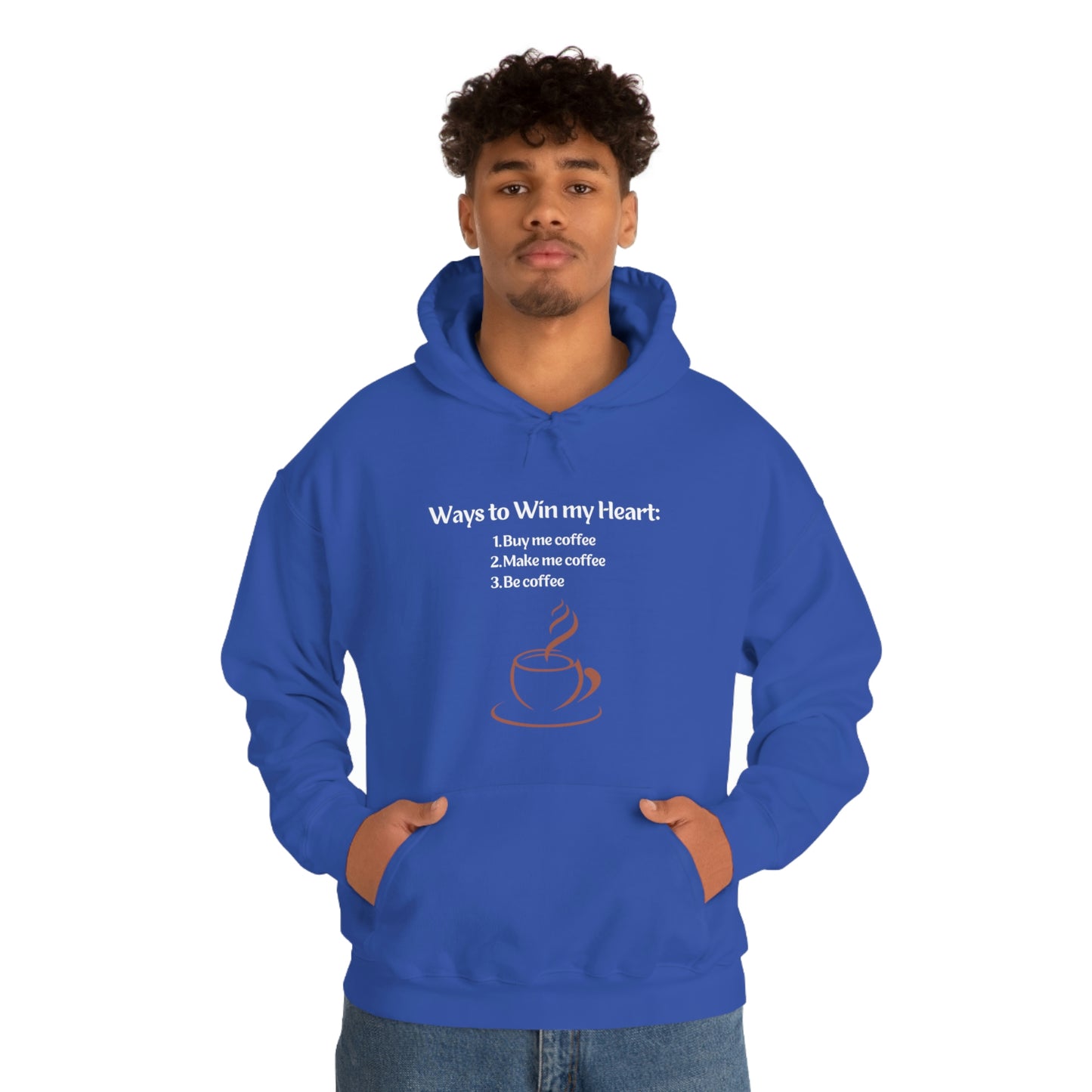 Way to my heart= Coffee Edition Heavy Blend™ Hooded Sweatshirt