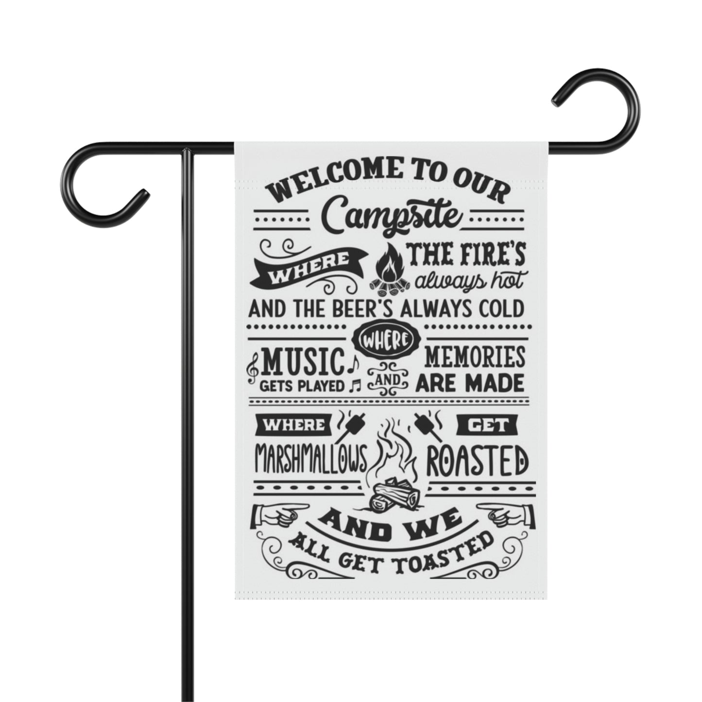 Welcome to our Campsite Garden & House Banner