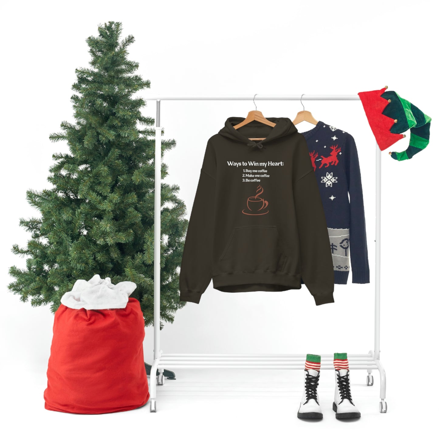 Way to my heart= Coffee Edition Heavy Blend™ Hooded Sweatshirt