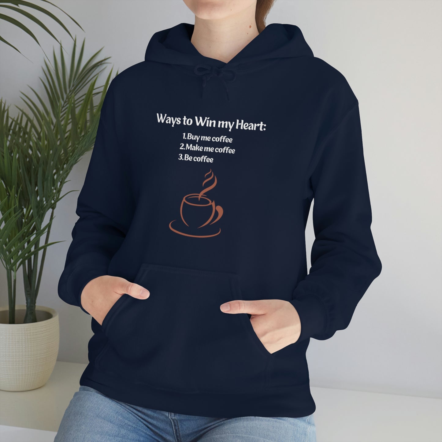 Way to my heart= Coffee Edition Heavy Blend™ Hooded Sweatshirt