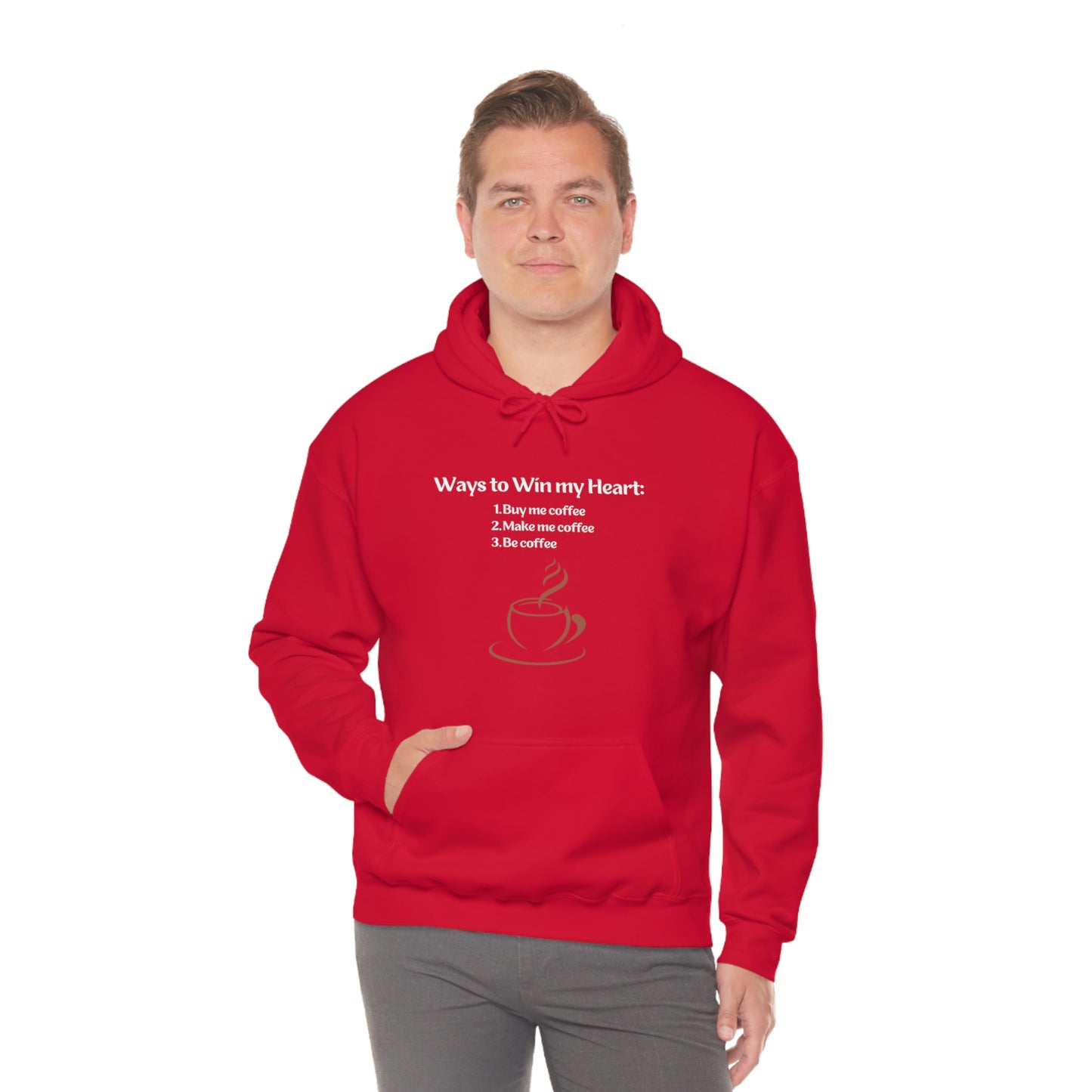 Way to my heart= Coffee Edition Heavy Blend™ Hooded Sweatshirt