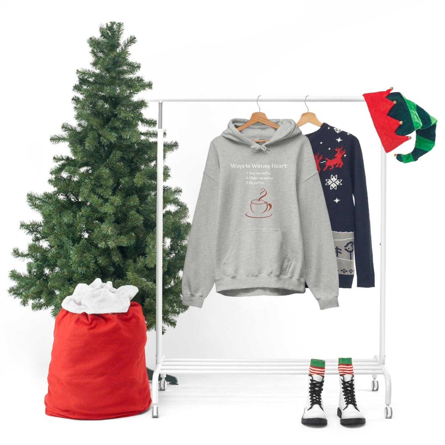 Way to my heart= Coffee Edition Heavy Blend™ Hooded Sweatshirt